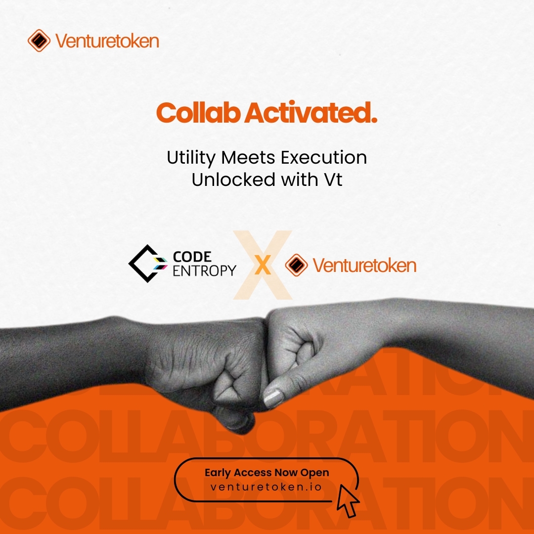 Venturetoken_'s tweet image. Collab Activated.

Venturetoken x CodeEntropy is going live shortly.
Unlock dev tools, early access, and community perks — all with Vt.

👉 Early access at venturetoken.io

#Venturetoken #CodeEntropy #Web3Utility #Collab