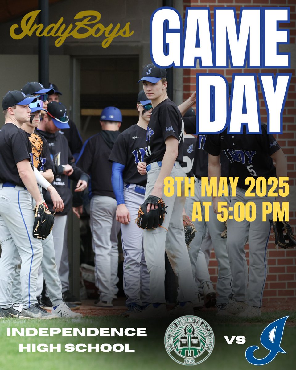 GAMEDAY! Indyboys face Western Reserve at 5:00 HOME!