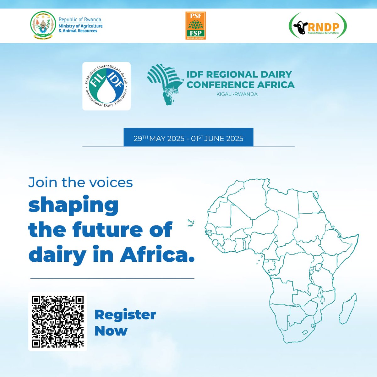 RwandaAgri's tweet photo. Be part of the conversations at #IDFDairyAfrica2025.
Register Now: https://t.co/LFw1GsCOW5
#SustainableDairyAfrica #DairyforDevelopment #MeetInKigali https://t.co/Xz4TZoHZGS