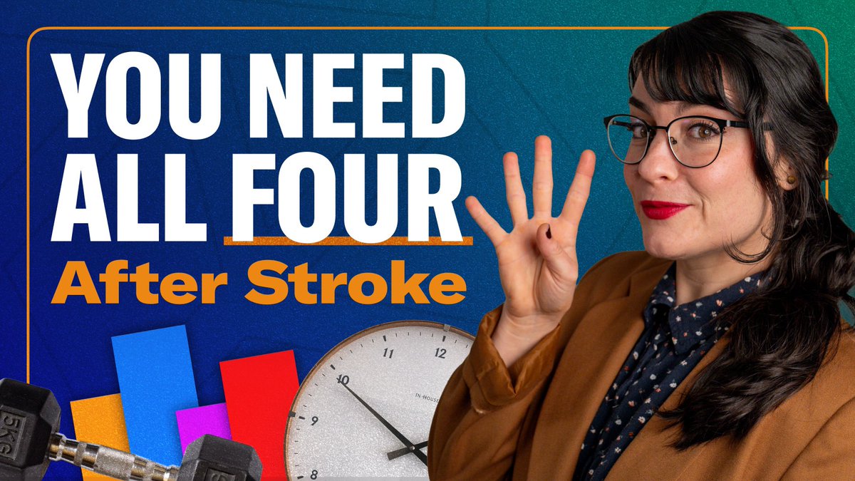There are 4 things you need when it comes to getting maximum gains from your home rehab program. I cover what they are so you can create the most effective, time-saving rehab routine after your stroke!
youtu.be/qCXrQofJc-Q