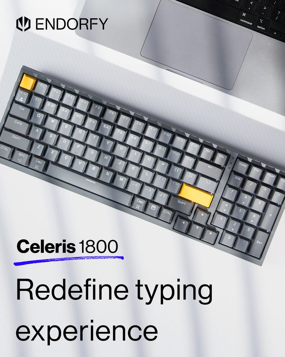 ✅ universal 1800 layout
✅ compatible with Windows and macOS
✅ wired, wireless, or Bluetooth
✅ factory-lubed switches ENDORFY Yellow by Gateron
✅ SideTune function inspired by smartphones
✅ top plafe made of rigid FR4
✅ two laters of silicone filling
