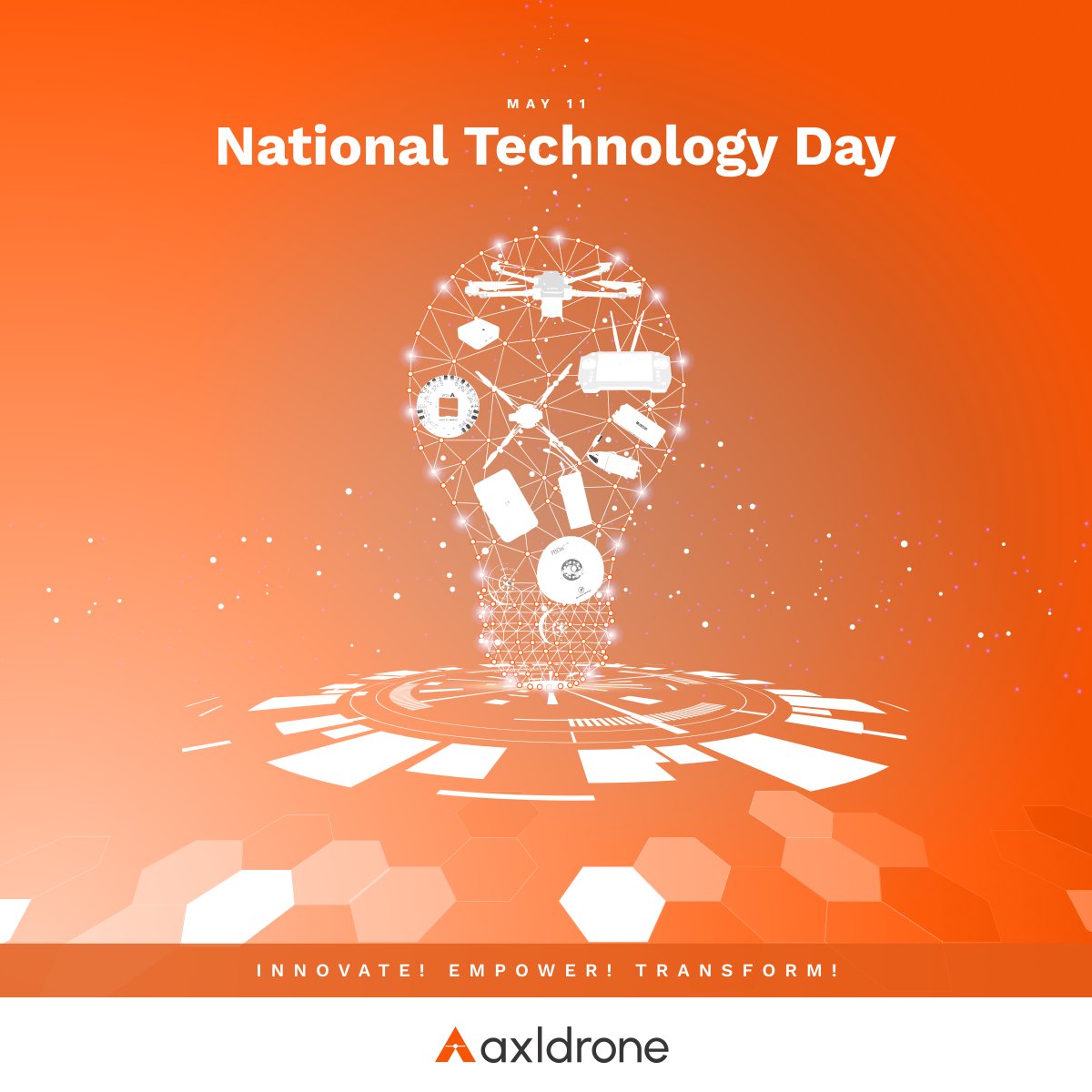 axl_drone's tweet photo. Happy National Technology Day! 

Here's to the tech that powers industries, connects lives, and drives growth!

#axldrone #drone #dronetechnology #nationaltechnologyday #innovation #technology #techday #digitalindia #futuretech #techinnovation #scienceandtechnology #techsavvy https://t.co/lxJInfvqHE