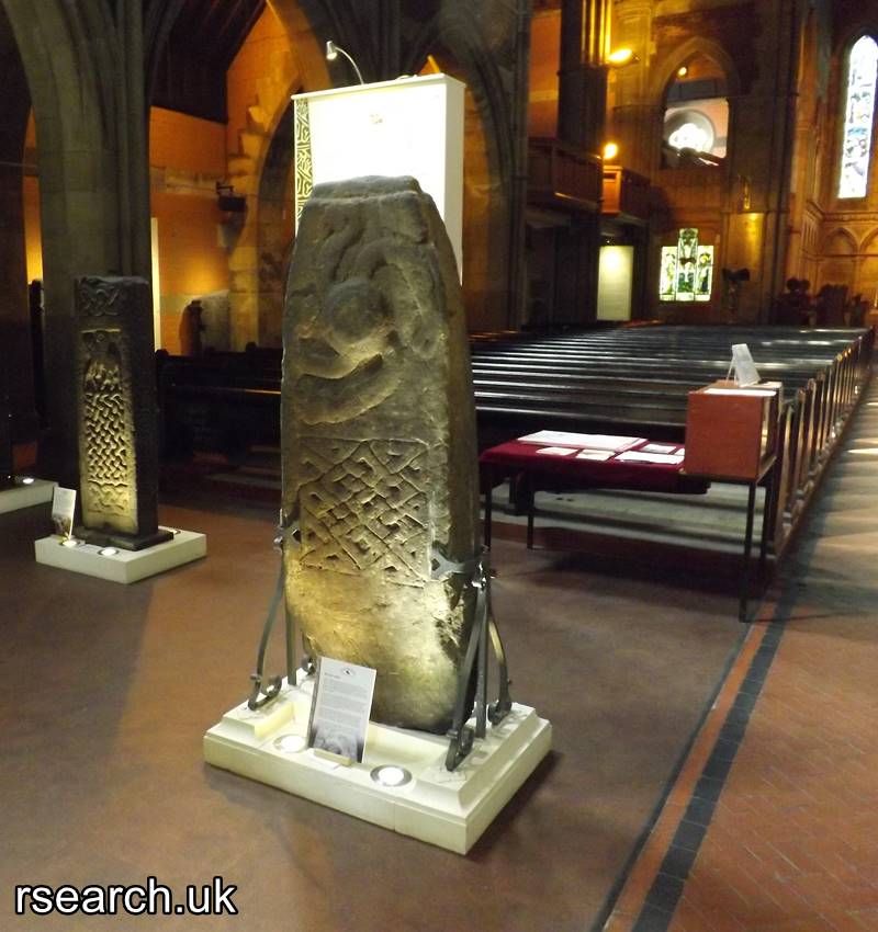 Govan Old Church on the west side of Glasgow for some strange burial stones, claimed to be Viking at Glasgow Attractions with 22 large images in order such as the interior stones here relevantsearchscotland.co.uk/glasgow.html #Scotland