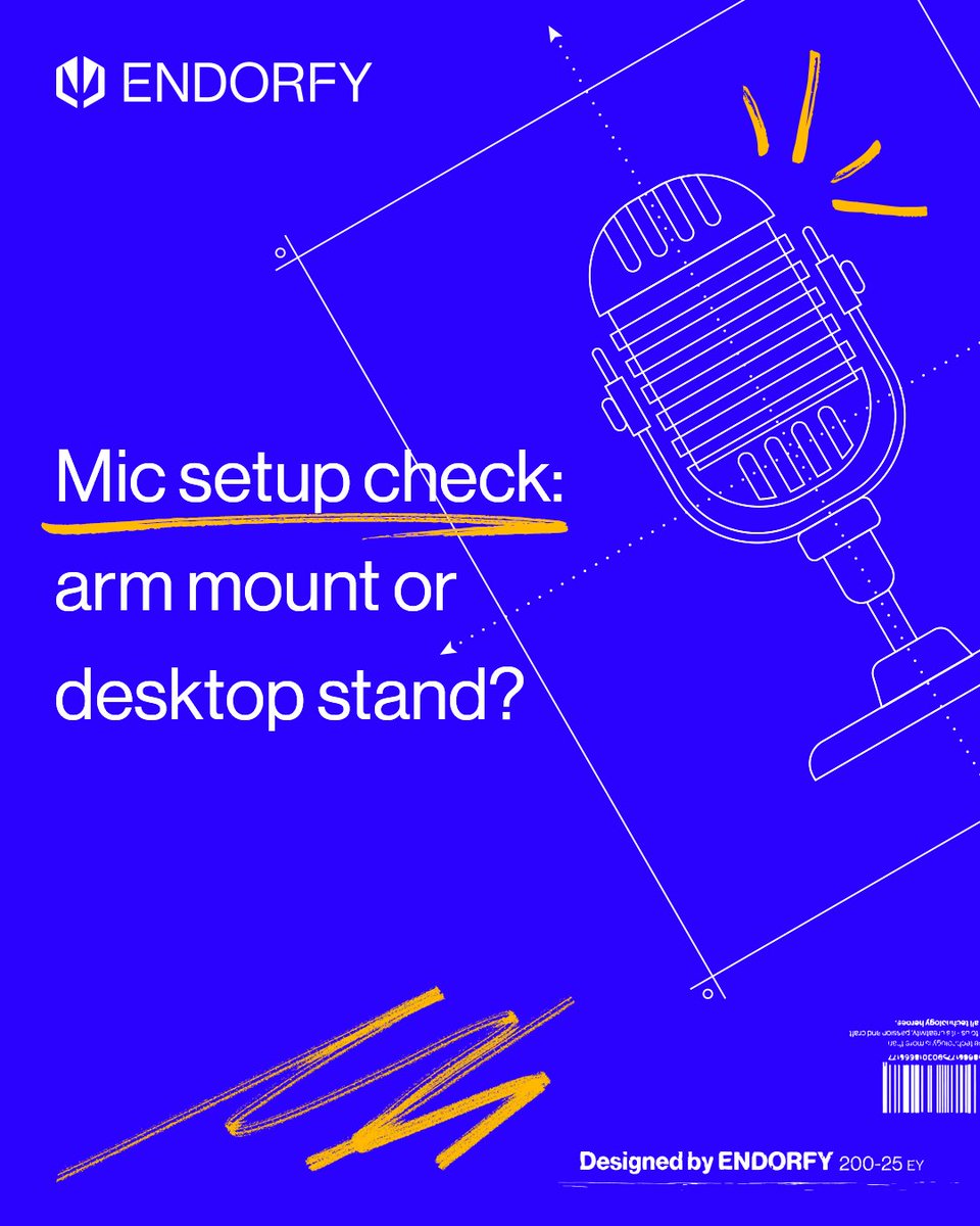Mic setup check: arm mount or desktop stand?
 
Or maybe — it's radical, I know — you use a headset mic?