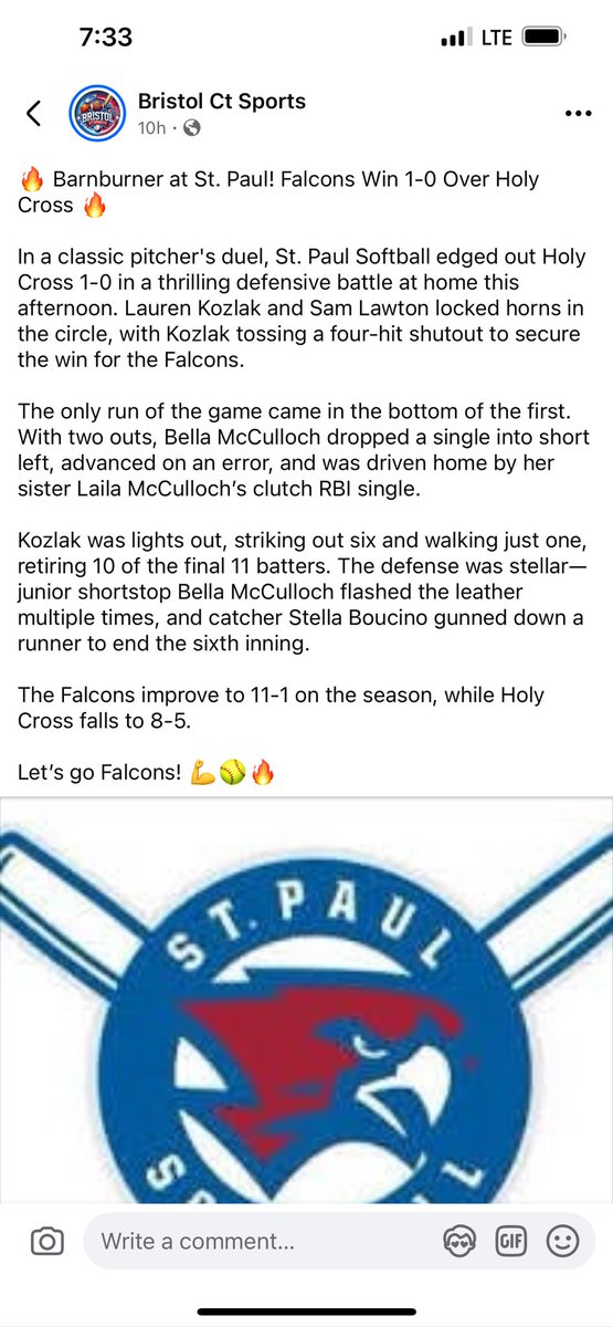 Isabella McCulloch - UNCOMMITTED (@isabellarosesb) on Twitter photo Here’s the recap of yesterday’s game!
🥎🥎
<a href="/CTLightning08G/">CT Lightning Gold 08- Wright</a> <a href="/StPaul_Softball/">St. Paul Softball</a> <a href="/Tweedertdd/">Chris Martin</a> <a href="/Wrightwaytrain5/">Wrightway Training</a> Here’s the recap of yesterday’s game!
🥎🥎
<a href="/CTLightning08G/">CT Lightning Gold 08- Wright</a> <a href="/StPaul_Softball/">St. Paul Softball</a> <a href="/Tweedertdd/">Chris Martin</a> <a href="/Wrightwaytrain5/">Wrightway Training</a>