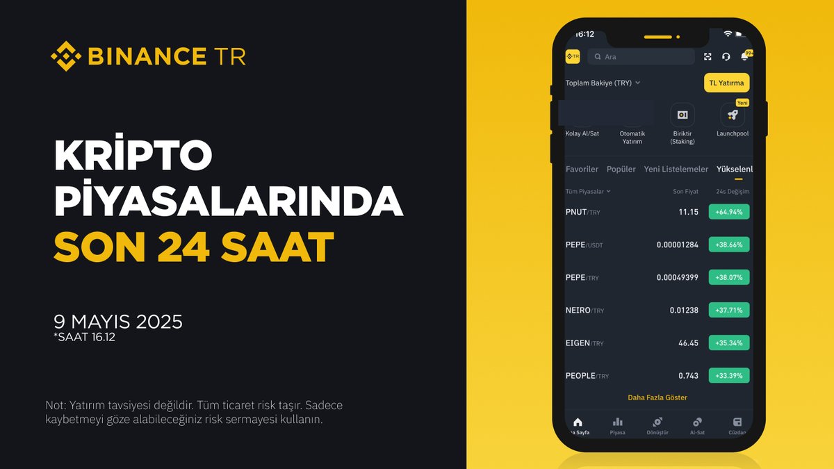 Binance TR (@binancetr) on Twitter photo Kripto piyasalarında son 24 saat ne oldu? ⏰
İşte yükselenler👇 Kripto piyasalarında son 24 saat ne oldu? ⏰
İşte yükselenler👇