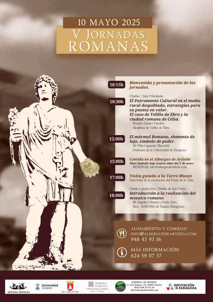 DiGHER - Digital Heritage Twins (@digherlab) on Twitter photo Artieda celebra las V Jornadas Romanas: patrimonio, ciencia y cultura en el Pirineo aragonés. El próximo 10 de mayo Artieda acoge una nueva edición de las Jornadas Romanas, con un programa centrado en la divulgación y la puesta en valor del yacimiento de El Forau de la Tuta Artieda celebra las V Jornadas Romanas: patrimonio, ciencia y cultura en el Pirineo aragonés. El próximo 10 de mayo Artieda acoge una nueva edición de las Jornadas Romanas, con un programa centrado en la divulgación y la puesta en valor del yacimiento de El Forau de la Tuta