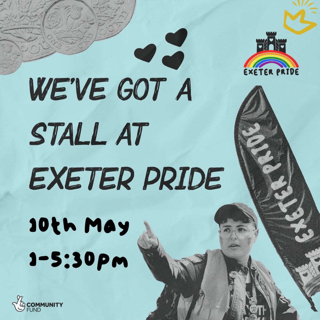 We will be at Exeter Pride in Northernhay Gardens from 1pm to 5:30pm tomorrow Saturday 10th May. Come and chat to us about volunteering with <a href="/DC_Police/">Devon & Cornwall Police</a> <a href="/DCP_Diversity/">Devon and Cornwall Police Diverse Communities Team</a>