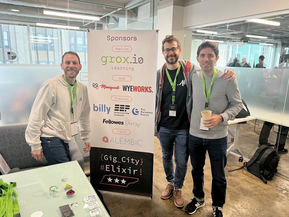 mimiquate's tweet image. The first day of @GigCityElixir is starting and our team can't be more excited. If you are around, go say to @marpo60, @grzuy and @juanazam.
#myelixirstatus