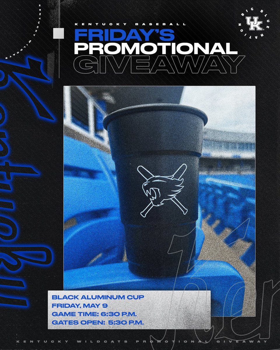 Kentucky Baseball (@ukbaseball) on Twitter photo 🆚 No. 14 Oklahoma
🏟️ Kentucky Proud Park
⌚️ 6:30 p.m. ET
📺 SECN+
📻 <a href="/UKSportsNetwork/">UK Sports Network</a>, <a href="/UKAthletics/">Kentucky Athletics</a> app
🎫 UKBaseballTix.com
🎁 Black Aluminum Cup, Poster 🆚 No. 14 Oklahoma
🏟️ Kentucky Proud Park
⌚️ 6:30 p.m. ET
📺 SECN+
📻 <a href="/UKSportsNetwork/">UK Sports Network</a>, <a href="/UKAthletics/">Kentucky Athletics</a> app
🎫 UKBaseballTix.com
🎁 Black Aluminum Cup, Poster