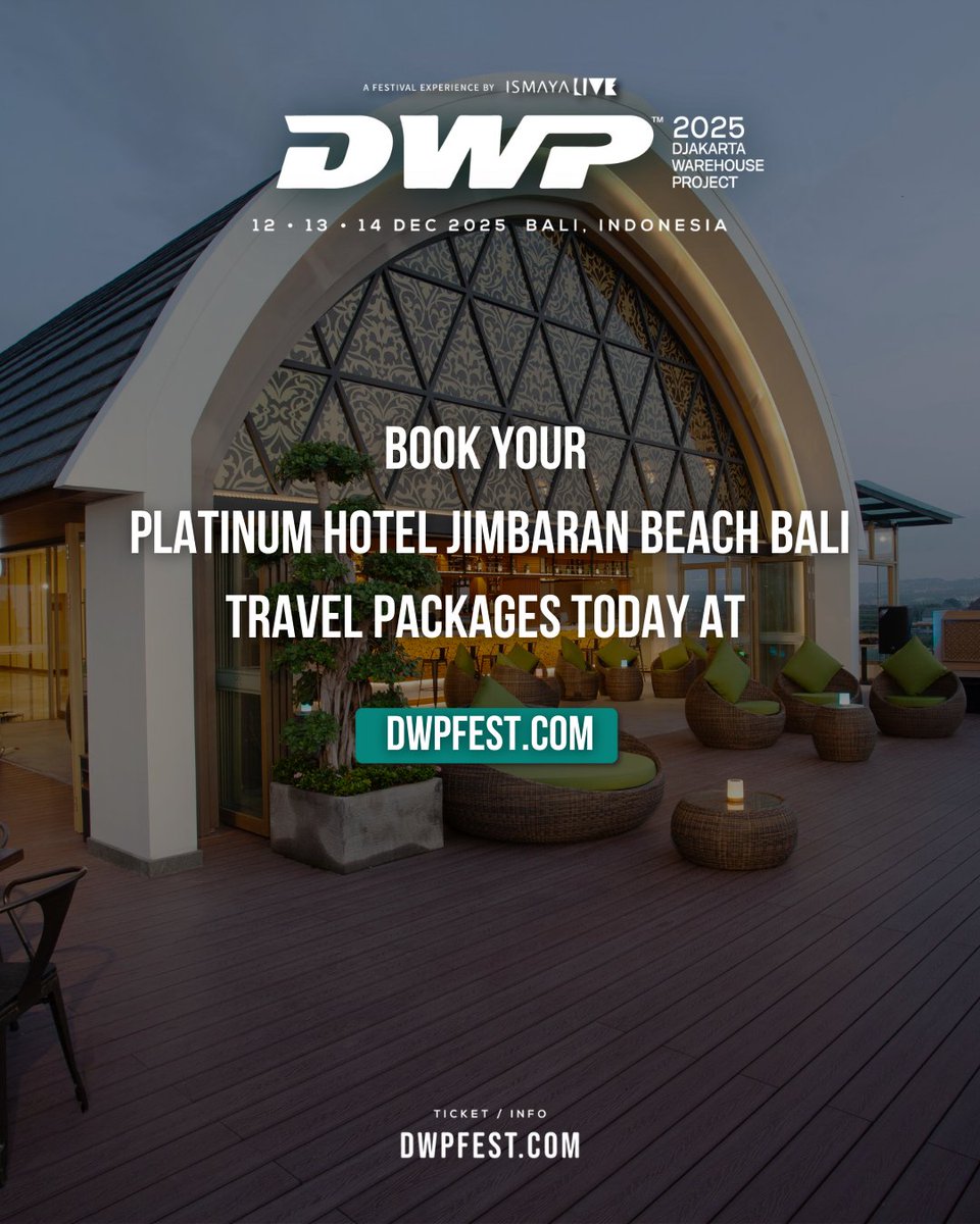 A peaceful recharge between sets, Platinum Hotel Jimbaran gives you the space to unwind, plus access to all 3 days of #DWP25. ✨

Secure your stay starting today via dwpfest.com
