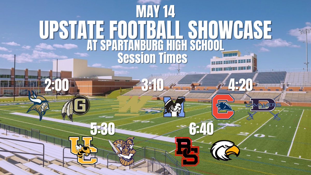 Harry Cabaniss (@coachcab17) on Twitter photo Session Times!!! <a href="/spartanburgone/">Spartanburg One</a> <a href="/JedBlackwell/">Jed Blackwell</a> <a href="/LouatTheState/">Lou Bezjak</a> <a href="/iguerin/">Ian Guerin</a> <a href="/SoSportsCentral/">Southern Sports Central Radio Network™</a> <a href="/MovinChains/">Movin’ The Chains</a> <a href="/CHS_AthlDept/">Chapman Athletics</a> <a href="/TheFanUpstate/">The Fan Upstate</a> <a href="/CastPrep/">Upstate Prep-Cast</a> <a href="/SCFCA1/">SCFCA</a> <a href="/pyanity/">Pete Yanity</a> <a href="/SCSportsGroup_/">South Carolina High School Sports Group</a> <a href="/SCSportsGroup_/">South Carolina High School Sports Group</a>
<a href="/HSFBamerica/">High School Football America</a> <a href="/CarolinaCoaches/">South Carolina Athletic Coaches Association</a> <a href="/FN1C_/">𝙁𝙧𝙞𝙙𝙖𝙮 𝙉𝙞𝙜𝙝𝙩𝙨 𝙞𝙣 𝘾𝙖𝙧𝙤𝙡𝙞𝙣𝙖</a> Session Times!!! <a href="/spartanburgone/">Spartanburg One</a> <a href="/JedBlackwell/">Jed Blackwell</a> <a href="/LouatTheState/">Lou Bezjak</a> <a href="/iguerin/">Ian Guerin</a> <a href="/SoSportsCentral/">Southern Sports Central Radio Network™</a> <a href="/MovinChains/">Movin’ The Chains</a> <a href="/CHS_AthlDept/">Chapman Athletics</a> <a href="/TheFanUpstate/">The Fan Upstate</a> <a href="/CastPrep/">Upstate Prep-Cast</a> <a href="/SCFCA1/">SCFCA</a> <a href="/pyanity/">Pete Yanity</a> <a href="/SCSportsGroup_/">South Carolina High School Sports Group</a> <a href="/SCSportsGroup_/">South Carolina High School Sports Group</a>
<a href="/HSFBamerica/">High School Football America</a> <a href="/CarolinaCoaches/">South Carolina Athletic Coaches Association</a> <a href="/FN1C_/">𝙁𝙧𝙞𝙙𝙖𝙮 𝙉𝙞𝙜𝙝𝙩𝙨 𝙞𝙣 𝘾𝙖𝙧𝙤𝙡𝙞𝙣𝙖</a>