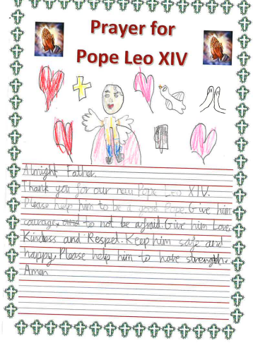 Today our children prayed for our new Holy Father, Pope Leo XIV.  They were so happy &amp; proud to be able to pray for the new leader of our Catholic family. We ask that God grants him wisdom, courage &amp; grace to lead our Church with a servant's heart. May the Holy Spirit guide him🙏