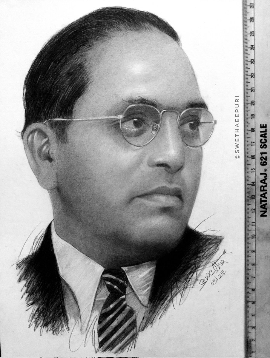 swethaeepuri's tweet image. Drawing of B R Ambedkar done by me:)
#swethaeepuri #drawing #charcoaldrawing #pencildrawing #brambedkar #jaibheem