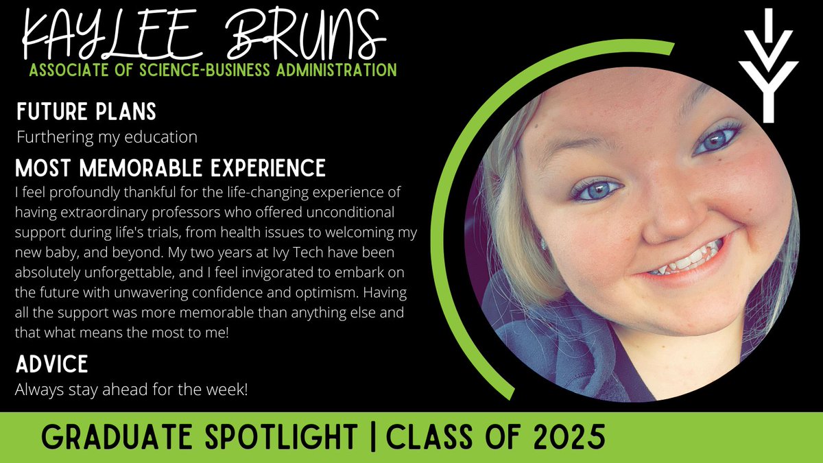 IvyLburgBville's tweet image. #IvyTechGrad #Graduation25 #GradSpotlight #IvyGrad #ReadyToLaunch