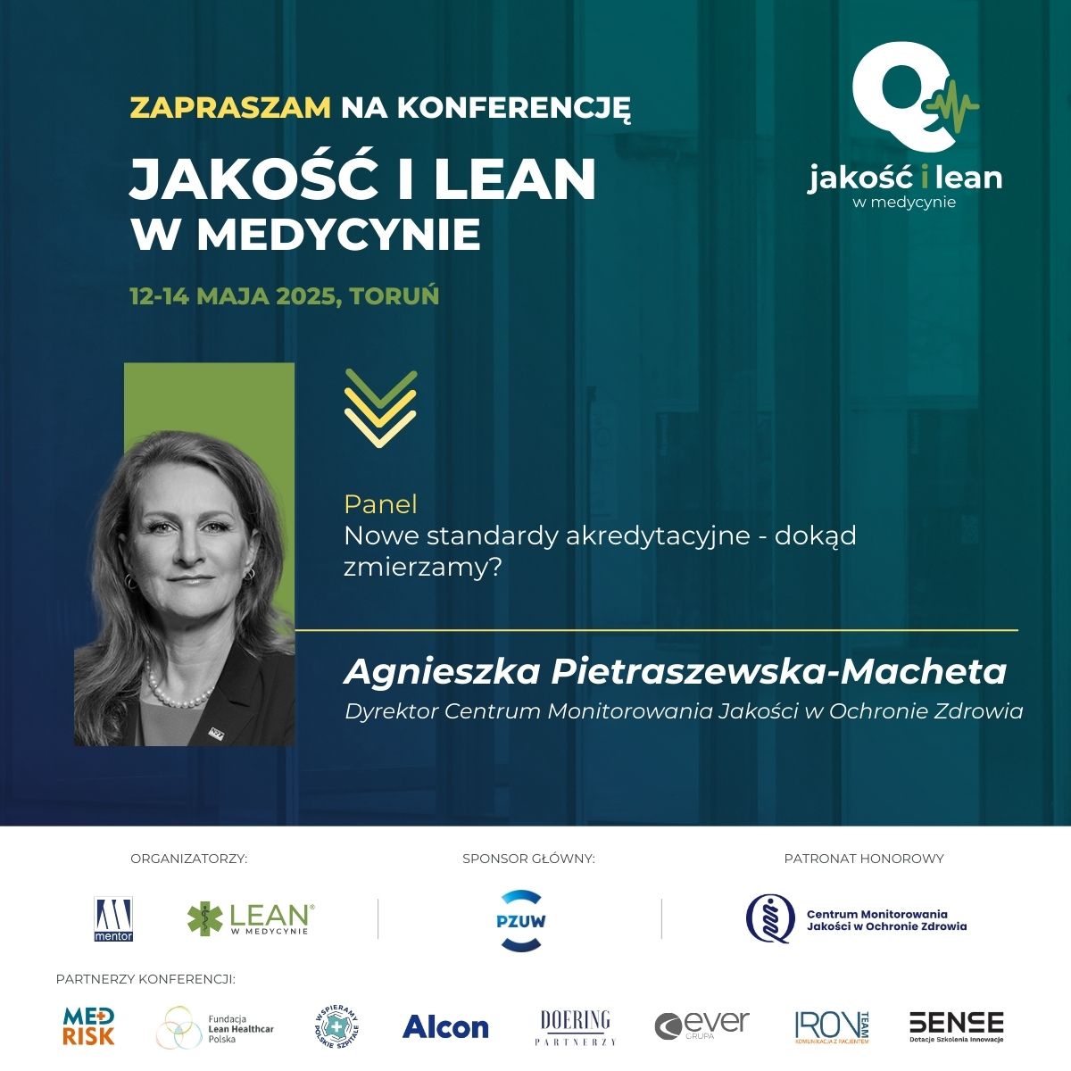 Centrum Monitorowania Jakości w Ochronie Zdrowia (@cmjakosc) on Twitter photo Przypominamy, że w dn. 12-14 maja 2025 r. w Toruniu odbędzie się Konferencja "Jakość i lean w medycynie", podczas którego jeden z wykładów poprowadzi dyrektor CMJ - <a href="/kr_amacheta/">Agnieszka Pietraszewska-Macheta</a>
Więcej o wydarzeniu: jakoscileanwmedycynie.pl/#agenda Przypominamy, że w dn. 12-14 maja 2025 r. w Toruniu odbędzie się Konferencja "Jakość i lean w medycynie", podczas którego jeden z wykładów poprowadzi dyrektor CMJ - <a href="/kr_amacheta/">Agnieszka Pietraszewska-Macheta</a>
Więcej o wydarzeniu: jakoscileanwmedycynie.pl/#agenda