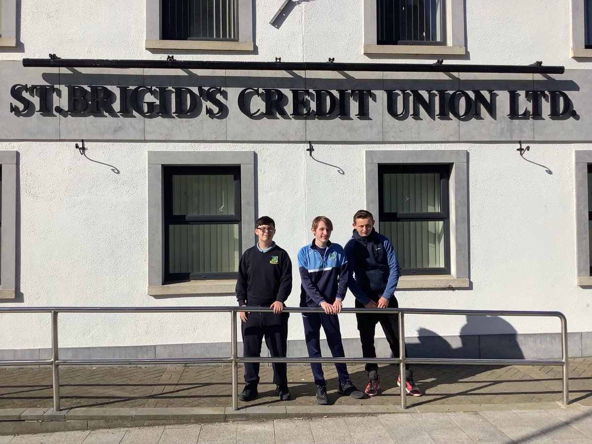 Brosna 3 students visited St. Brigid’s Credit Union Clara as part of the Cluedin programme. They were given a tour of the offices and met with manager Michael Kelly who gave them loads of information about the Credit Union. They were also treated to a CU goodie bag.