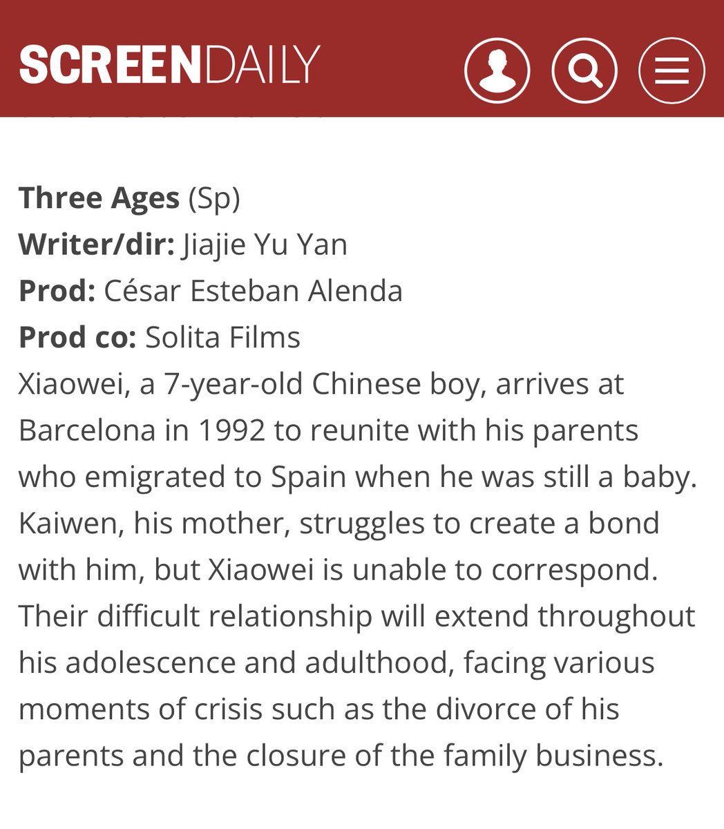 Feliz de formar parte del prestigioso FeatureLab del #TorinoFilmLab con mi ópera prima «Tres Edades» [San Dai Shi Guang]. Muy contento de poder posicionar la película a nivel internacional. Gracias a todxs lxs que habéis apoyado el proyecto hasta ahora. ✨✨
