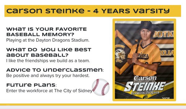 BaseballBotkins's tweet image. It’s senior day for Botkins baseball! Check out our senior spotlights.

Go Trojans!