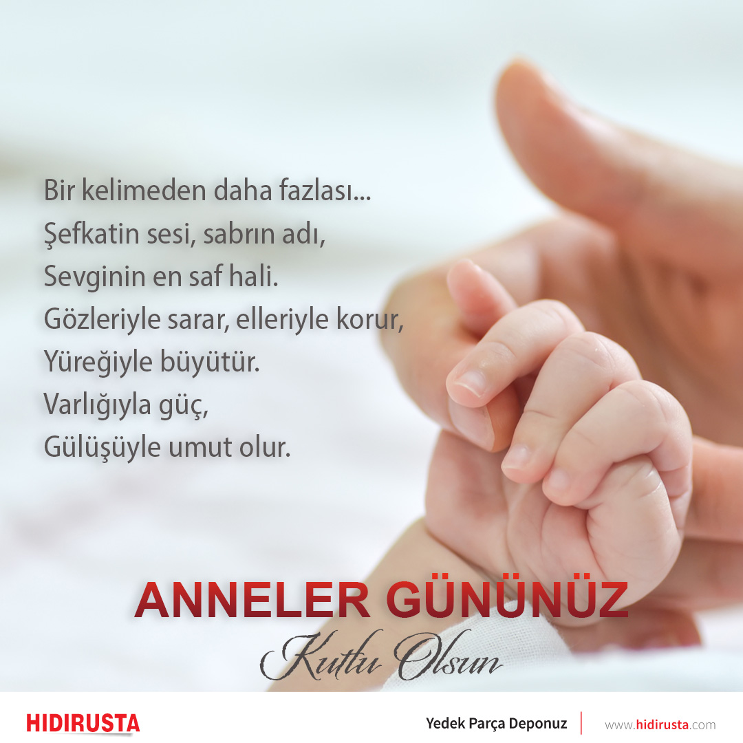 HdrUsta's tweet photo. Bugün, hayatımıza anlam katan, sevgisiyle dünyamızı aydınlatan, sabrı ve gücüyle her zaman yanımızda olan annelerimize sonsuz teşekkürlerimizi sunuyor. Tüm annelerimizin Anneler Günü’nü kutluyoruz.

#AnnelerGünü #HıdırustaOtomotiv #YedekParçaDeponuz https://t.co/PRRG5AOV2Q