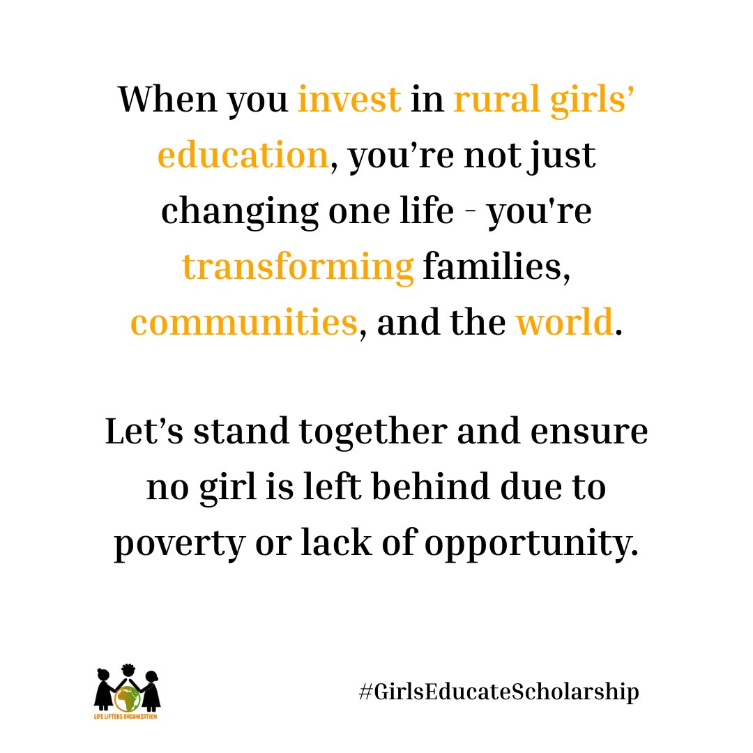Let’s stand together and ensure no rural girl is left behind due to poverty or lack of opportunity.
🙏 Your support can provide school fees, uniforms, supplies, and mentorship.
📩 Donate today and help a girl write her own success story.

mchanga.africa/fundraiser/107…