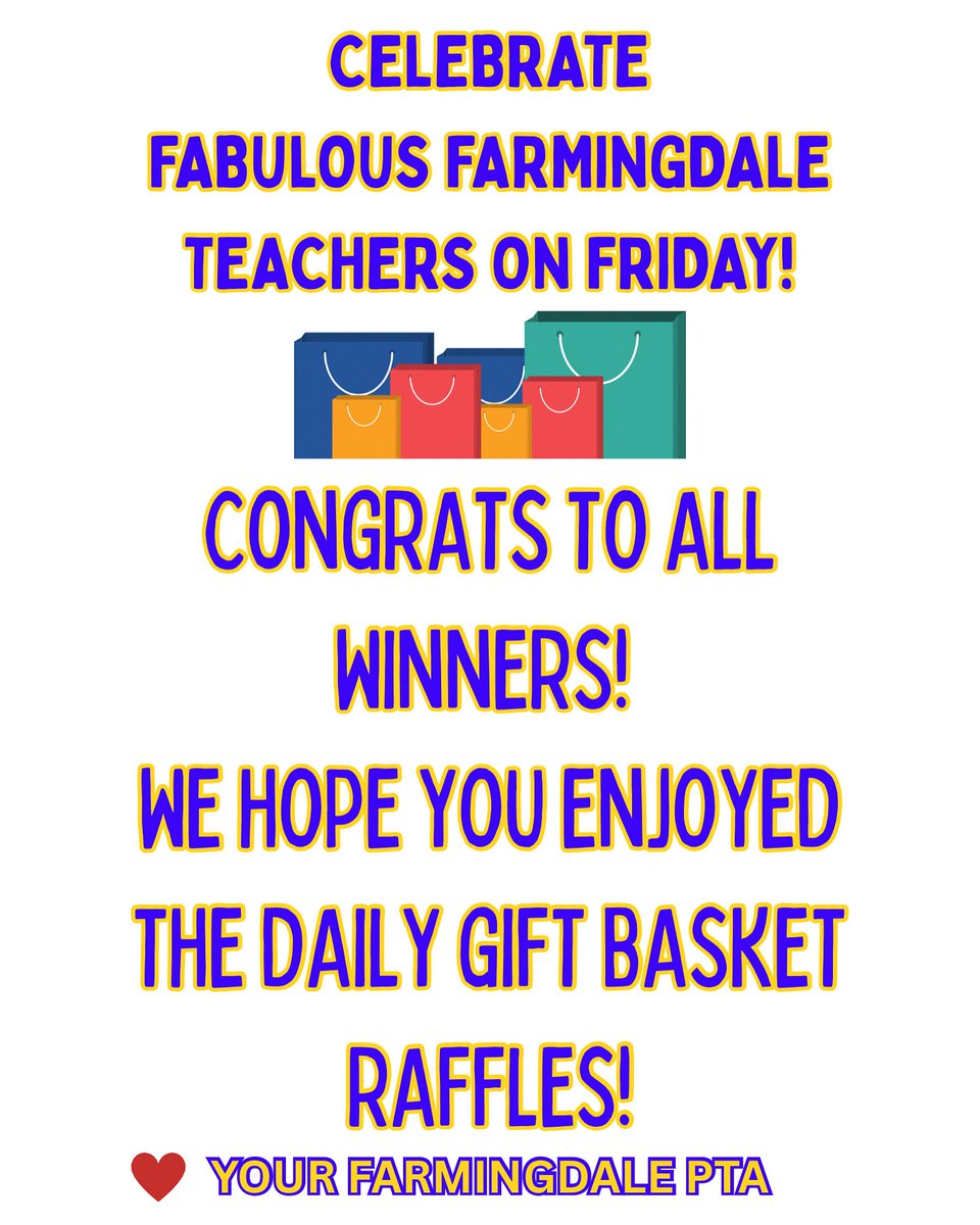 First we would like to say thank you to each and everyone of our teachers and staff that help make a difference in our children's lives EVERY single day!  Next we would like to thank all the businesses that went above and beyond supporting our amazing teachers and staff!