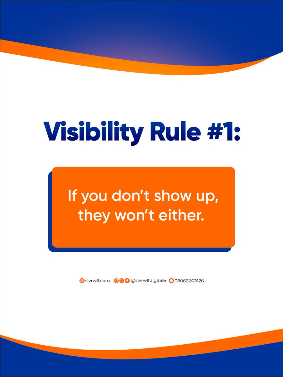 Visibility is the flex. Let’s get you seen… and booked. 

Starts at ₦125k. DM ‘BOOST’.