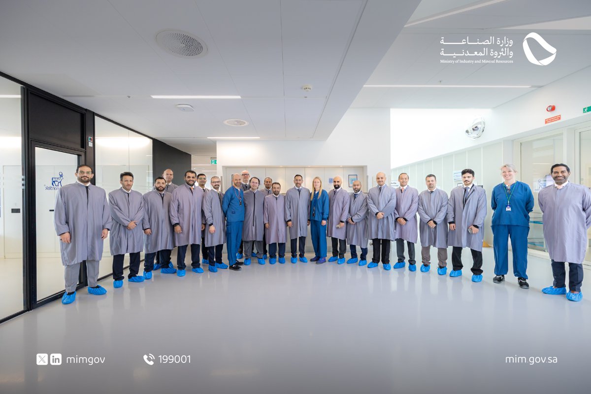 During his official visit to the Kingdom of Denmark, HE Bandar AlKhorayef, Minister of #Industry_and_Mineral_Resources, toured the facilities of Novo Nordisk, a leading pharmaceutical company, where he was briefed on advanced production technologies in insulin and
