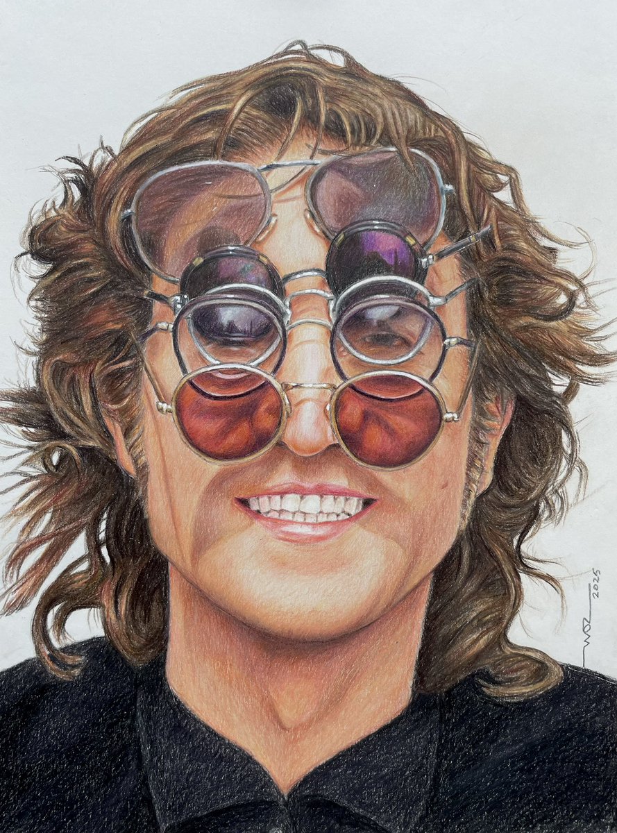 WOZ art Portraits (@wozartportraits) on Twitter photo My latest portrait drawing featuring John Lennon, from an image inside the Walls and Bridges Album. Drawn in carandache and Derwent colour pencils on <a href="/Hahnemuehle/">Hahnemühle FineArt</a> paper. My latest portrait drawing featuring John Lennon, from an image inside the Walls and Bridges Album. Drawn in carandache and Derwent colour pencils on <a href="/Hahnemuehle/">Hahnemühle FineArt</a> paper.