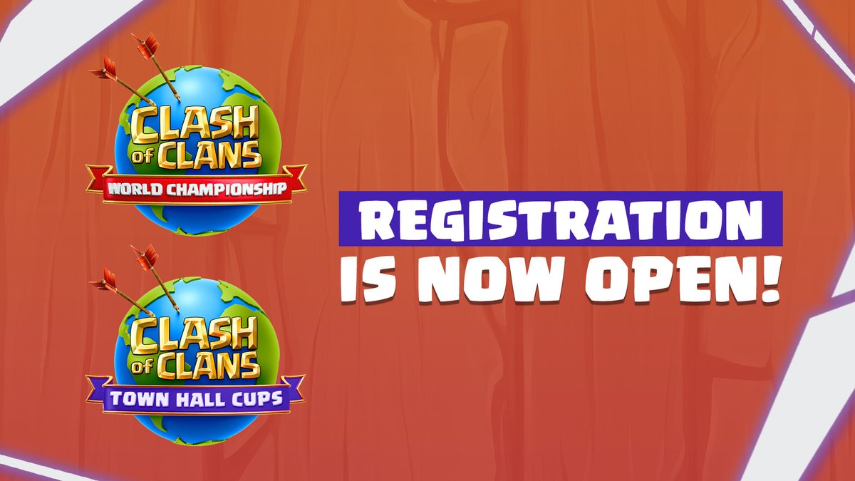 😱 Today’s the FINAL DAY to register for the Town Hall Cups and World Championship Open Ladder!

Don't get left behind! Go Sign up in-game via the Tournament Hub! 🏆

#ClashWorlds | #ClashEsports