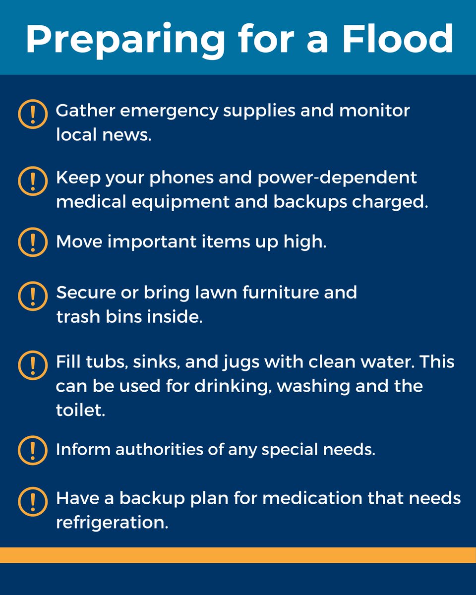 🌧️There is a flood watch for Bennington and Windham counties tonight into Saturday morning. It's important to be prepared for flooding — head to HealthVermont.gov/flood for more information on what you can do to protect your health and others'.

Stay safe, Vermont!