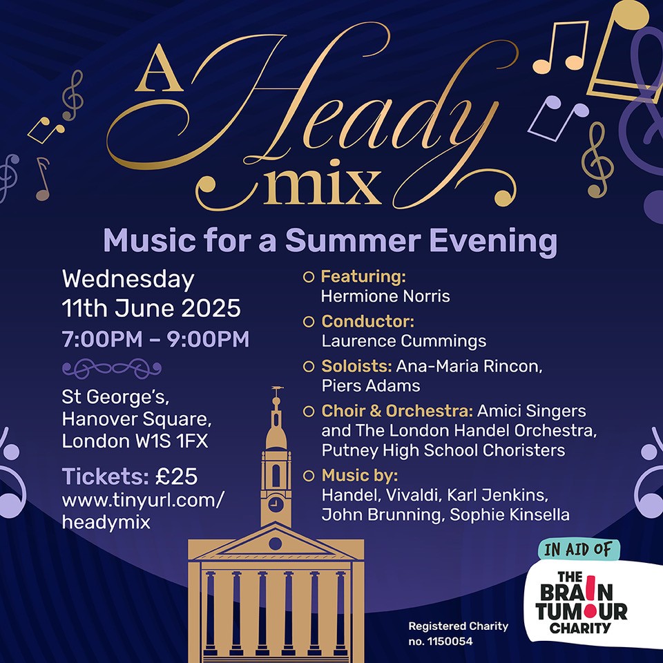 Sophie Kinsella (@kinsellasophie) on Twitter photo I’m thrilled that my dear friends Ana-Maria Rincon & Laurence Cummings have organised a concert in aid of <a href="/BrainTumourOrg/">The Brain Tumour Charity</a> on Wednesday June 11th. Tickets available now: tinyurl.com/headymix
#glioblastoma #braincancer #fundraising #awareness <a href="/LHandelFestival/">LondonHandelFestival</a> I’m thrilled that my dear friends Ana-Maria Rincon & Laurence Cummings have organised a concert in aid of <a href="/BrainTumourOrg/">The Brain Tumour Charity</a> on Wednesday June 11th. Tickets available now: tinyurl.com/headymix
#glioblastoma #braincancer #fundraising #awareness <a href="/LHandelFestival/">LondonHandelFestival</a>