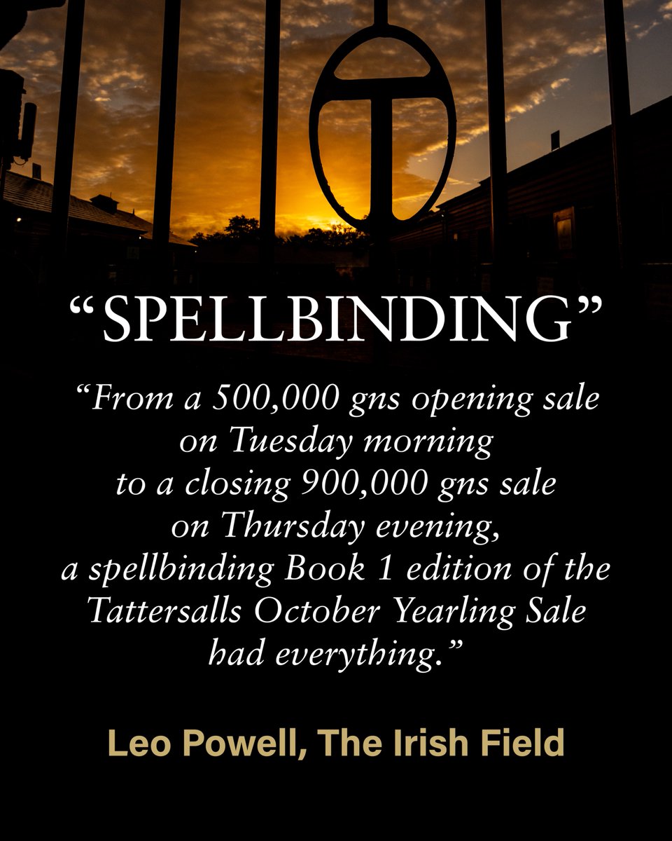 𝐄𝐍𝐓𝐑𝐈𝐄𝐒 𝐂𝐋𝐎𝐒𝐈𝐍𝐆

Entries for the Tattersalls yearlings sales close 𝐓𝐎𝐃𝐀𝐘, Friday 4th July.

👉 t.ly/enter25
