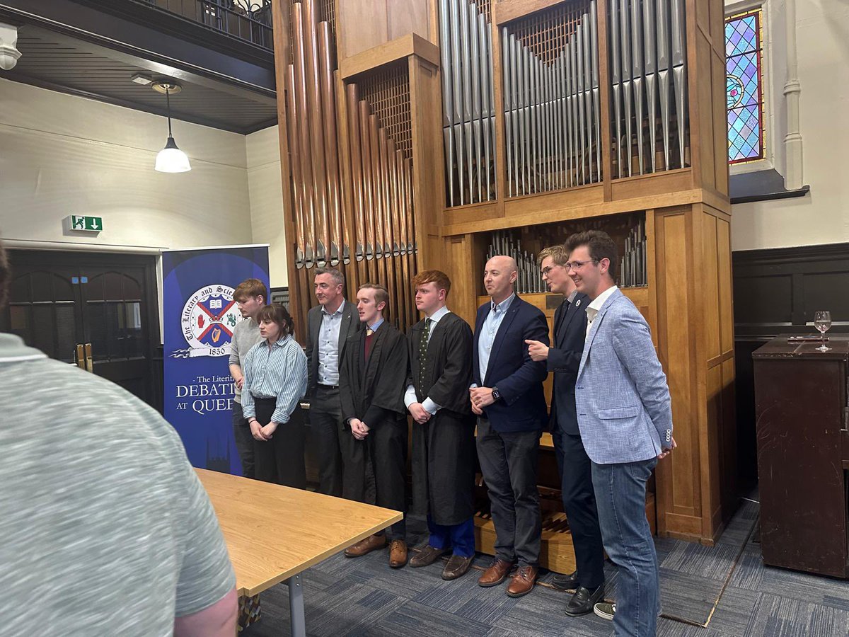 Jon Burrows 🇺🇦 (@jonburrowsni) on Twitter photo Last night I enjoyed opposing the motion at <a href="/QUBelfast/">Queen's University Belfast 🎓</a> debating society’s (the Literific) final debate of the year. The motion was “the PSNI is not fit for purpose”. The students were witty, smart, informed & also very wise as the opposition won the day <a href="/GavinBooth23/">Gavin Booth</a> <a href="/DHamill2004/">Dermot Hamill</a> Last night I enjoyed opposing the motion at <a href="/QUBelfast/">Queen's University Belfast 🎓</a> debating society’s (the Literific) final debate of the year. The motion was “the PSNI is not fit for purpose”. The students were witty, smart, informed & also very wise as the opposition won the day <a href="/GavinBooth23/">Gavin Booth</a> <a href="/DHamill2004/">Dermot Hamill</a>