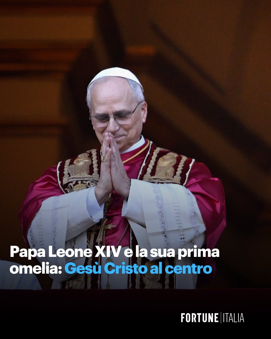 L'omelia pronunciata dal nuovo Papa Leone XIV nella prima messa all'interno della Sistina fornisce alcuni elementi utili per capire quale sarà la cifra del suo pontificato.

Scopri l’editoriale del direttore <a href="/AnnalisaChirico/">Annalisa Chirico</a> 👇

fortuneita.com/2025/05/09/pap…