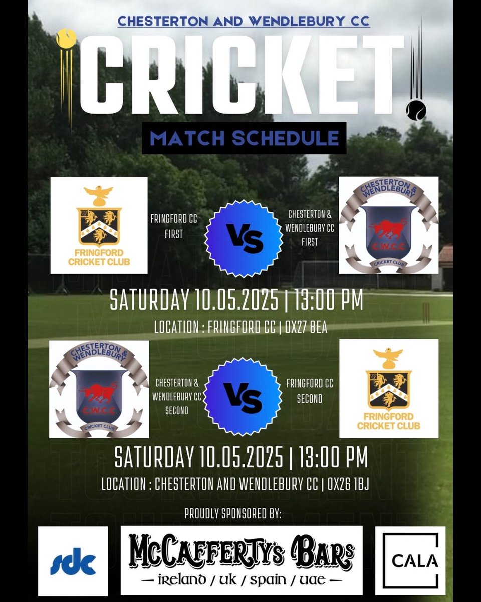 ChestertonII's tweet image. The boys are back in action! First game of the season and we couldn’t be more excited, good luck to both teams and hope for double the glory come tomorrow evening 🏏☀️ #upthechest