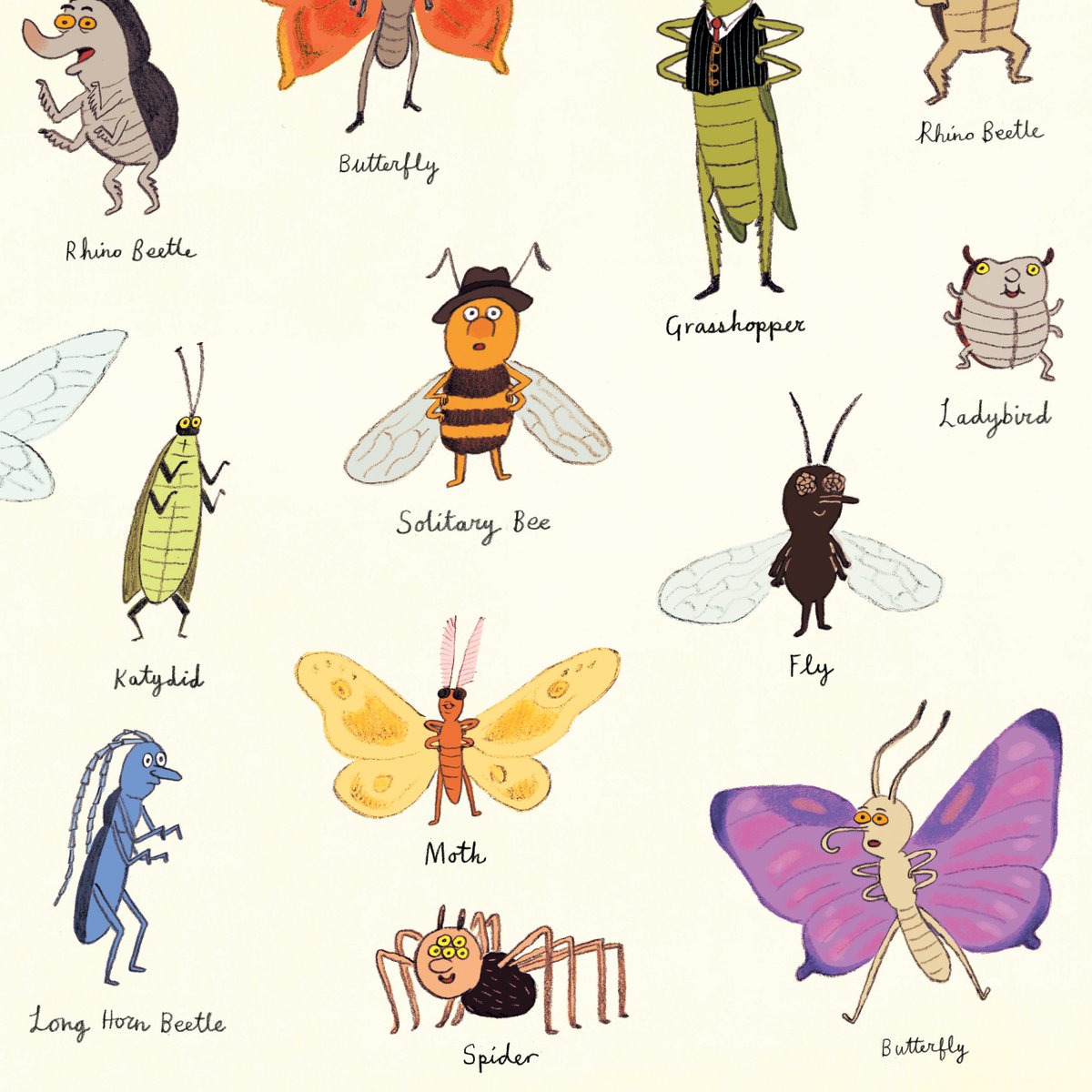 Come and visit the bug hotel! The new picture book by <a href="/KathrynSimmonds/">Kathryn Simmonds</a> and #TorFreeman  book is irresistible to all young comedy fans, especially those who like creepy crawlies. Just LOOK at those endpapers. TROUBLE AT THE BUG HOTEL is available now 🐞🪲🐛