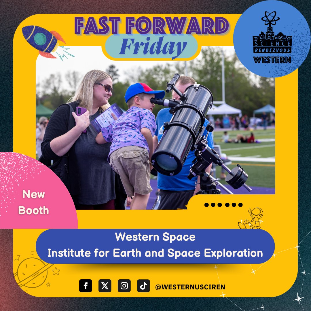🌌 Explore space with Western Space, grow green with Reforest London 🌱, and dive into the science of food &amp; mind with PEAR 🧠🍎! Don’t miss Science Rendezvous on May 10! 🚀 #SciRenUWO #WesternU