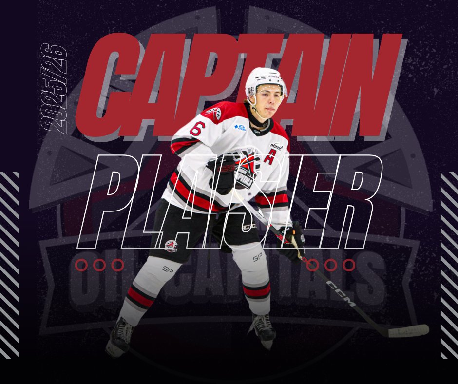 OilCapsHockey's tweet photo. 🚨🚨🚨EXCITING NEWS🚨🚨🚨

OIL CAPS NAME TY PLAISIER CAPTAIN FOR THE 2025/26 SEASON!

To read more, click here.... https://t.co/omxrTfJkel https://t.co/APfDx8X8FL