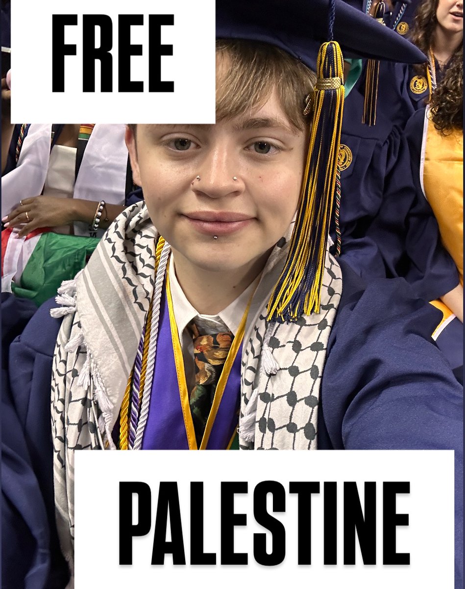 robpatbatmann's tweet photo. No graduations in Gaza for two years #freepalestine #uncggrad https://t.co/hE9eiK8bfA