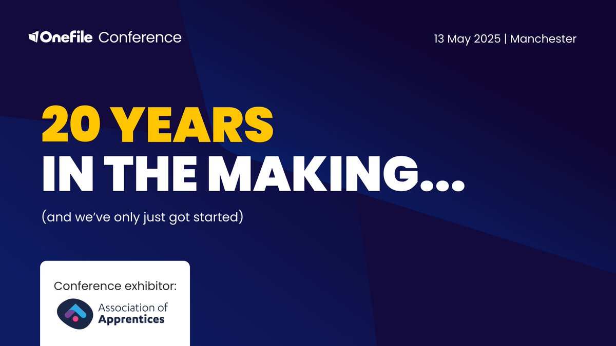 OneFile (@onefileuk) on Twitter photo 🚨 Exhibitor Spotlight: The <a href="/AssocApprentice/">Association of Apprentices</a> 🚨
Led by apprentices, AoA supports the UK’s apprentice community with resources, guidance & networking to boost their social & professional journey.
Meet them at #OneFileConf25! 🙌
#OneFile20Years #AOA 🚨 Exhibitor Spotlight: The <a href="/AssocApprentice/">Association of Apprentices</a> 🚨
Led by apprentices, AoA supports the UK’s apprentice community with resources, guidance & networking to boost their social & professional journey.
Meet them at #OneFileConf25! 🙌
#OneFile20Years #AOA