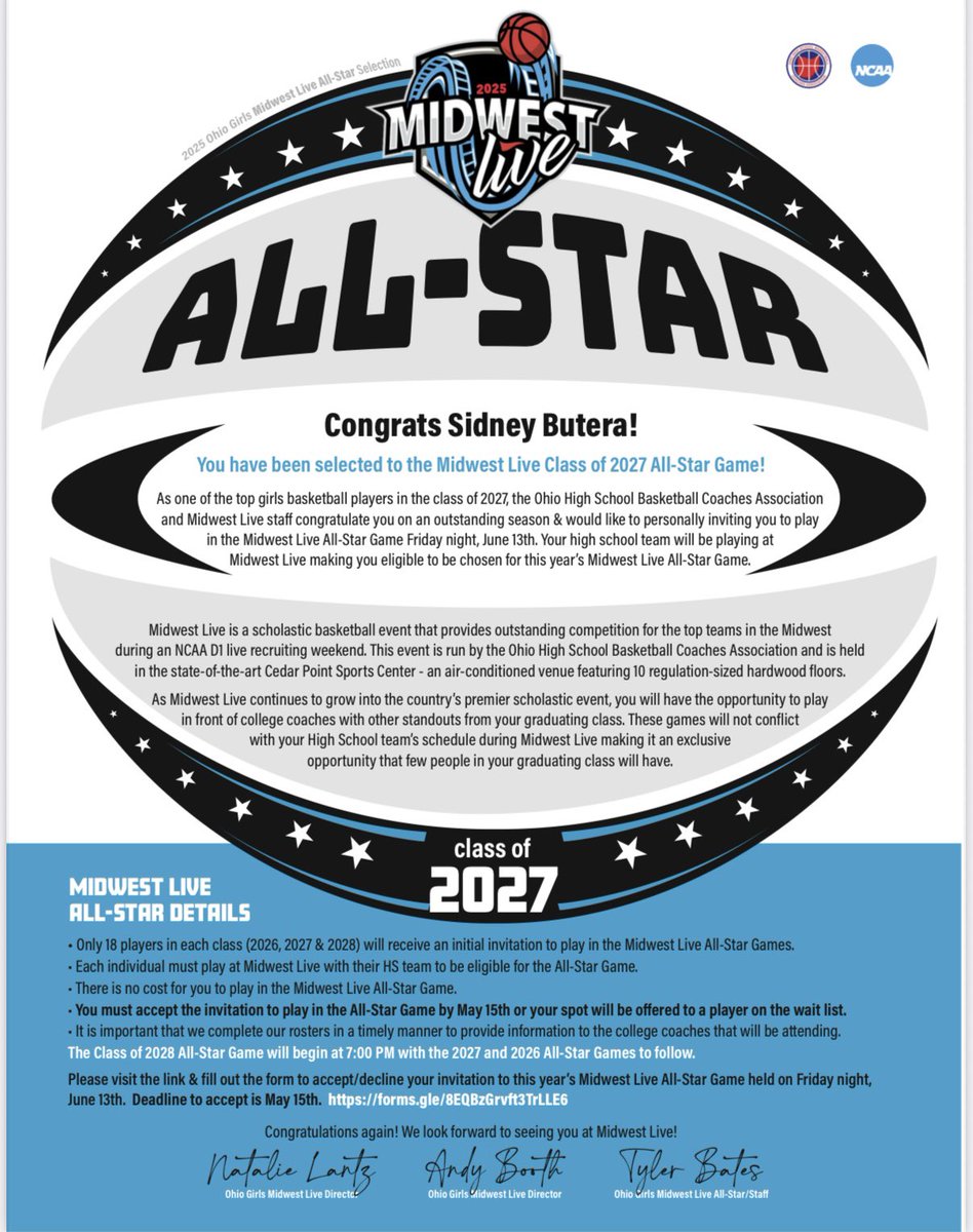 Lady Mustangs Basketball (@ladymustanggb) on Twitter photo Congrats to <a href="/SidneyButera3/">Sidney Butera</a> for making the All-Star team at the Midwest Event in June! Such an honor for an amazing player!ππππΌ Congrats to <a href="/SidneyButera3/">Sidney Butera</a> for making the All-Star team at the Midwest Event in June! Such an honor for an amazing player!ππππΌ