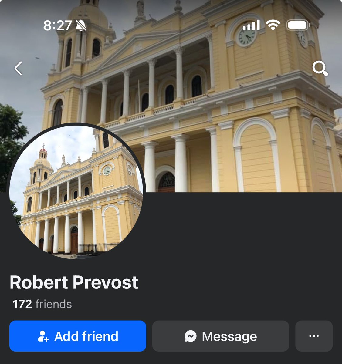 BlakeWeiner's tweet image. Pope Leo XIV denied my Facebook friend request
