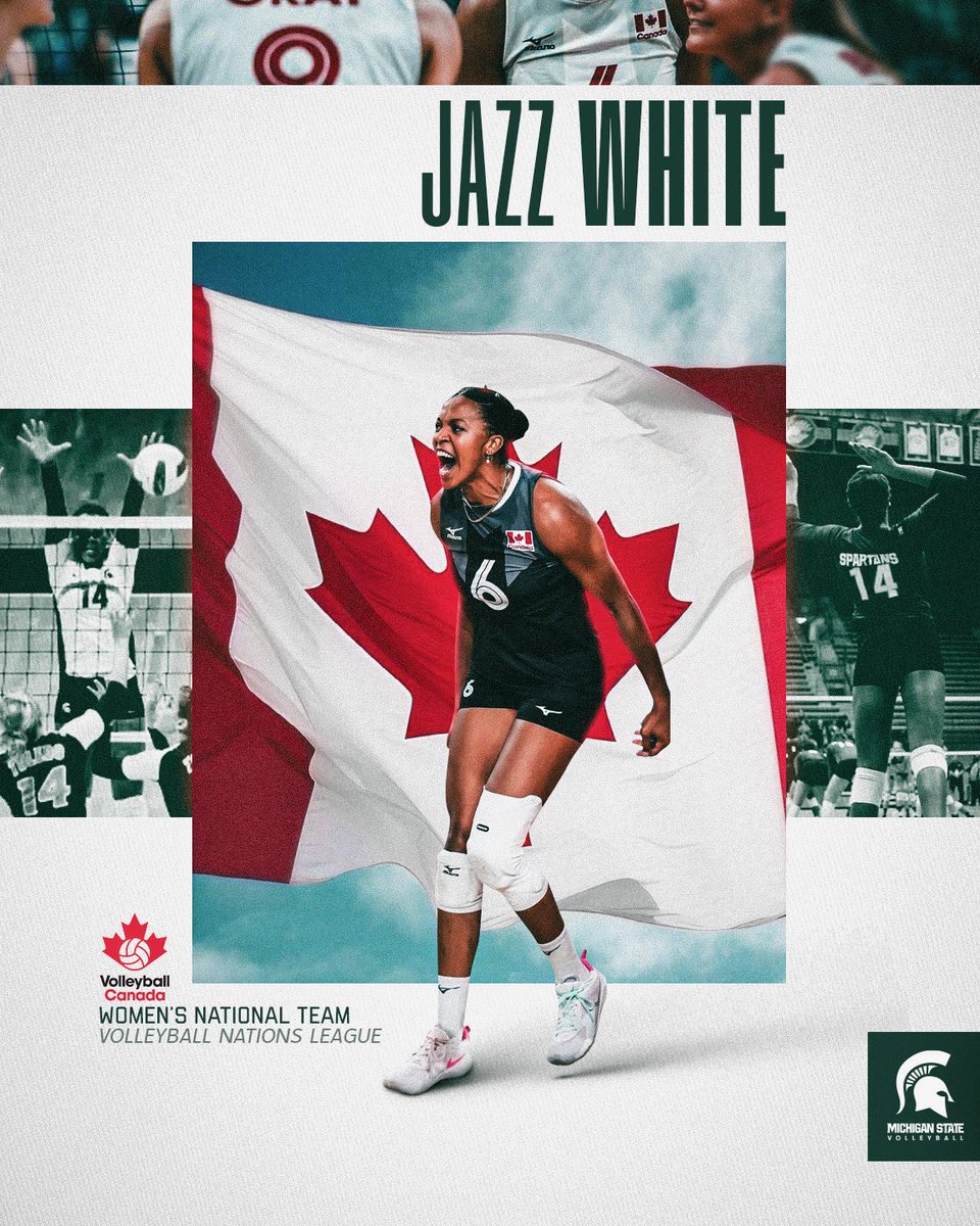 Michigan State Volleyball (@msu_volleyball) on Twitter photo No surprise here eh?
Jazmine White has been named to the <a href="/VBallCanada/">Volleyball Canada</a> roster for VNL’s annual international tournament! No surprise here eh?
Jazmine White has been named to the <a href="/VBallCanada/">Volleyball Canada</a> roster for VNL’s annual international tournament!