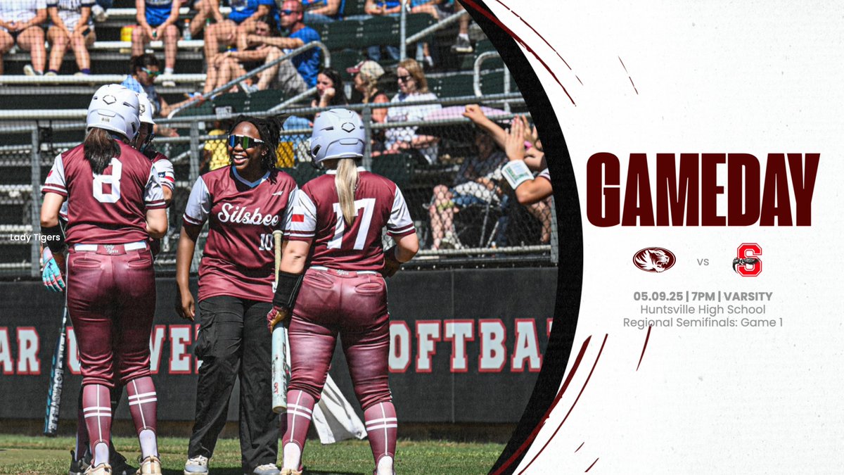 🥎GAME DAY🥎 | Silsbee vs Salado
*Regional Semifinals

🆚: Lady Eagles
🗓: Friday, May 9, 2025
⏰: 7:00pm
📍: Huntsville High School
🎟: $5 each | Online ONLY | Gold Cards Accepted
🔗: huntsvilleisd.hometownticketing.com/embed/all