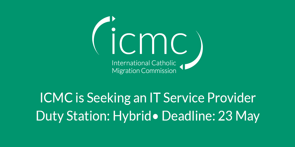 We are hiring! ICMC is seeking an IT service provider (individual or firm) to support our teams. Providers must offer FR/EN support &amp; be within 2h of Geneva. For more information ➡️ bit.ly/3F1kSV5