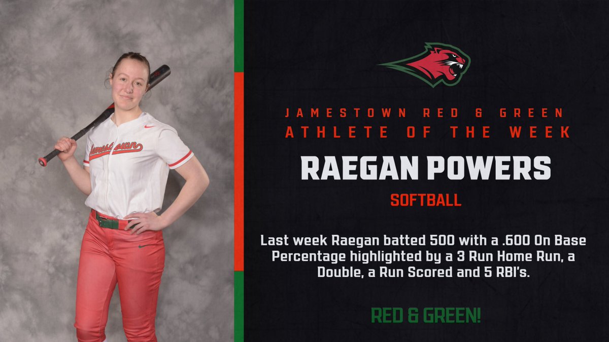 Congratulations to the JHS Athlete of the Week: Raegan Powers (softball)!