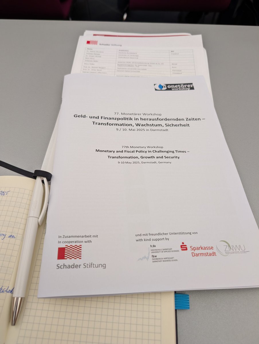 Leon Heckmann (@leon_heckmann) on Twitter photo Mit hochkarätige Referenten wie Dr. Mauderer, Vizepräsidentin der <a href="/bundesbank/">Deutsche Bundesbank</a>, und Klaus Müller, Präsident der BNetzA, startet der 77. Monetäre Workshop in Darmstadt. Mit hochkarätige Referenten wie Dr. Mauderer, Vizepräsidentin der <a href="/bundesbank/">Deutsche Bundesbank</a>, und Klaus Müller, Präsident der BNetzA, startet der 77. Monetäre Workshop in Darmstadt.