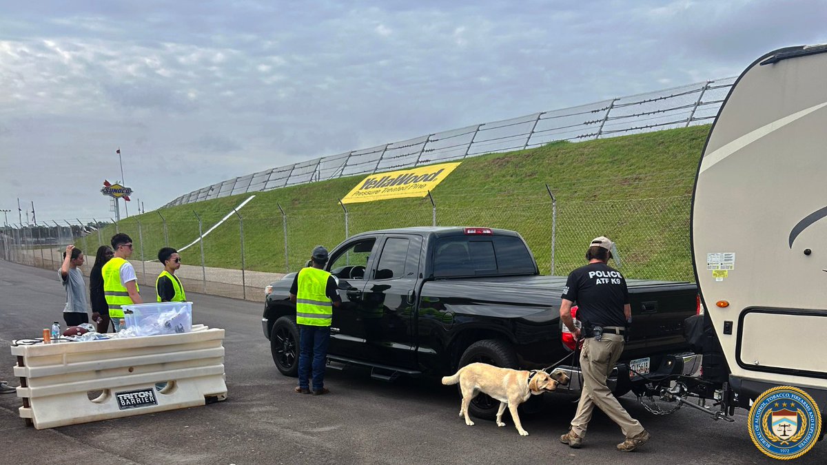 ATF HQ (@atfhq) on Twitter photo .<a href="/ATFNashville/">ATF Nashville</a> K-9 Derby and Special Agent David Wiley were in action for the #NASCAR weekend at <a href="/TALLADEGA/">Talladega Superspeedway</a>. K-9 Derby is trained to find explosives, guns, ammo, shell casings and post-blast debris. The team assisted <a href="/ALEAprotects/">Alabama Law Enforcement Agency</a>. atf.gov/explosives/k9/… #ATFK9 #TrustYourDog .<a href="/ATFNashville/">ATF Nashville</a> K-9 Derby and Special Agent David Wiley were in action for the #NASCAR weekend at <a href="/TALLADEGA/">Talladega Superspeedway</a>. K-9 Derby is trained to find explosives, guns, ammo, shell casings and post-blast debris. The team assisted <a href="/ALEAprotects/">Alabama Law Enforcement Agency</a>. atf.gov/explosives/k9/… #ATFK9 #TrustYourDog
