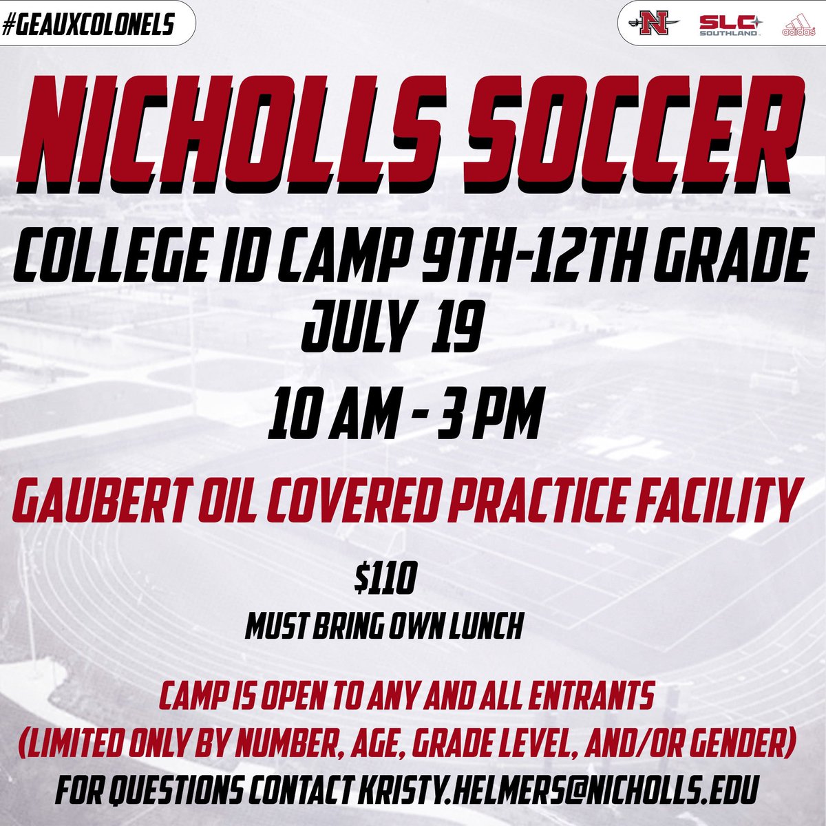 Nicholls_SOC's tweet image. 🚨 Registration is open for our July camps 🚨

ID Camp - contedu.nicholls.edu/wconnect/ace/C…

Youth Camp - contedu.nicholls.edu/wconnect/ace/C…